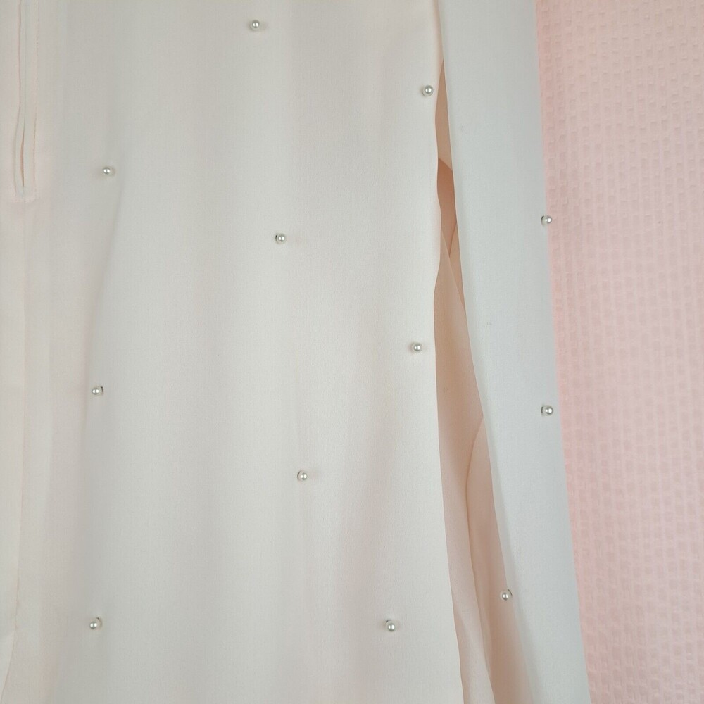 Vintage Patra Beautiful Dress Beaded 20s Style Pleated Bottom Long Sleeve L/XL - Picture 10 of 12